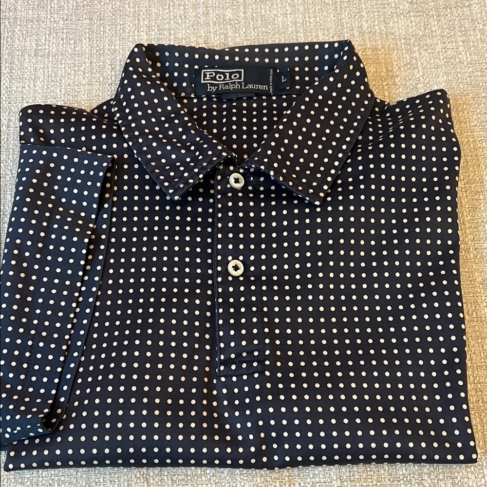 Polo by Ralph Lauren Black and White Polka Dot Shirt